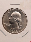 1942 WASHINGTON QUARTER BU