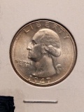 1947S WASHINGTON QUARTER BU