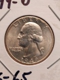 1949D WASHINGTON QUARTER BU