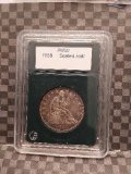 1858 SEATED HALF AU