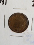 1891 INDIAN HEAD CENT BU