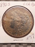 1890S MORGAN DOLLAR BU TONING