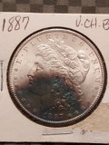 1887 MORGAN DOLLAR BU TONING