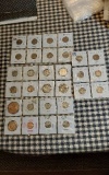 MISC LOT OF CARDED COINS INCLUDING 4 3-CENT SILVER PIECES