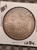 1884 MORGAN DOLLAR BU TONING