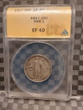 1917 TYPE-1 STANDING LIBERTY QUARTER ANACS EF40