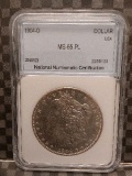 1904O MORGAN DOLLAR IN NNC MS65 PL HOLDER