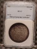 1903 MORGAN DOLLAR IN NNC MS63 HOLDER