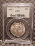 1943S WALKING LIBERTY HALF PCGS MS63