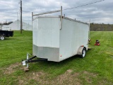 American Hauler 6 ft x 12 ft single axle box trailer with ladder racks Model NH612SA