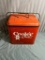 Vintage Fiberglass Insulated Cooler Chest with metal insert tray