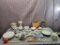Assorted Decoratve items and serving ware