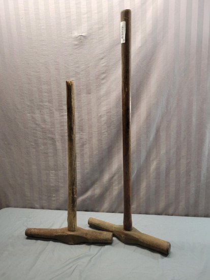 Pair of railroad spike mallets