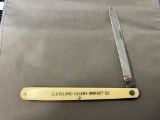 Ulster Melon Tester knife with Cleveland Celery Market Co. advertising