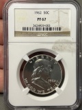 1962 Franklin Half Dollar, graded PF67 by NGC