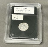 1871 Seated Liberty Dime in snap case