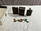 Made in Japan tin toys and assorted vintage tins