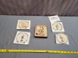 Lot of 5 small Hummel plates or plaques