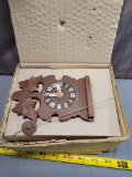 Vintage small cuckoo clock on original box