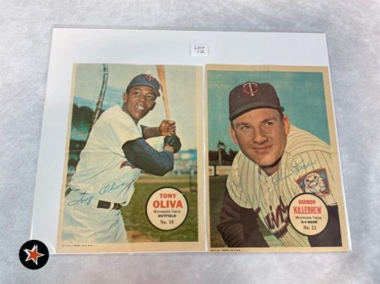 1967 Topps Baseball 2 Poster Lot