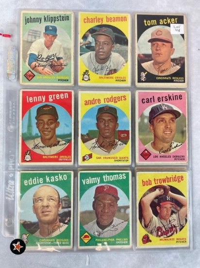 1959 Topps Baseball Lot