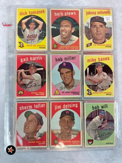 1959 Topps Baseball Lot