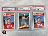 1985 Topps (2) Mark McGwire PSA 8 & 7 & Cal ripken Jr PSA 7