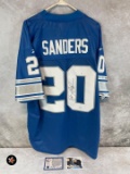 Barry Sanders signed Detroit Lions jersey- XL throwback- schwartz sports COA