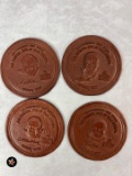 (4) 1989 Hall Of Fame Football Leather Coastsers