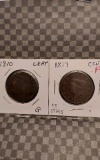 1810 G & 1817 13-STARS F LARGE CENTS