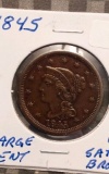 1845 LARGE CENT BU SATIN BROWN