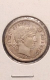 1913 BARBER DIME AU