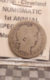 1914S BARBER QUARTER AG+