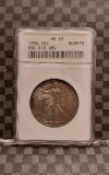 1936 DOUBLE DIE OBV. WALKING LIBERTY HALF ANACS MS63