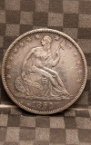 1860O SEATED HALF XF+