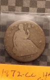 1872CC SEATED HALF AG