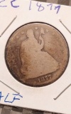 1877CC SEATED HALF AG+