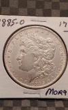 1885O MORGAN DOLLAR AU CLEANED