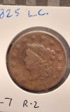 1825 LARGE CENT VG