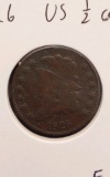 1826 HALF CENT VG