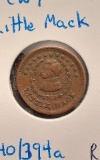 1863 CWT LITTLE MACK/MCCLELLAN ONE CENT MEDAL XF