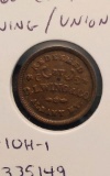 CIVIL WAR STORE TOKEN D.L. WING & CO. ALBANY NY. AU