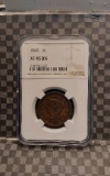 1849 LARGE CENT NGC XF45 BN