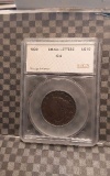 1829 LARGE CENT IN SEGS G6 HOLDER