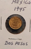 1945 MEXICO 2-PESOS GOLD PIECE BU