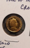 2001 ISLE OF MAN 1/25TH. OZ. GOLD COIN PF