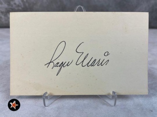 Roger Maris Autographed Index Card