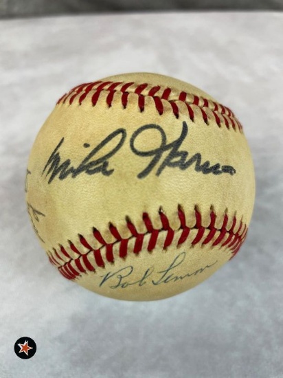 1954 Cleveland Indians BIG FOUR Autographed Baseball