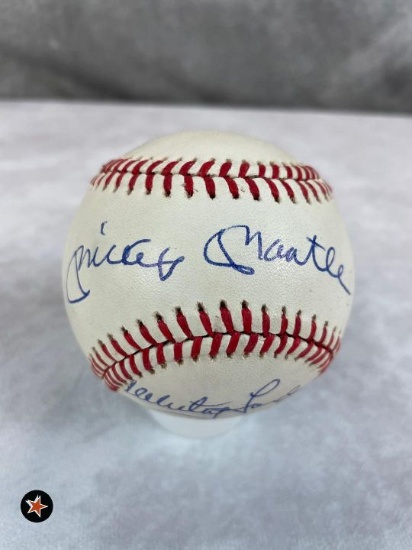Mickey Mantle and Whitey Ford Autographed Baseball