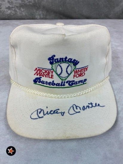 Mickey Mantle Autographed Baseball Camp Hat